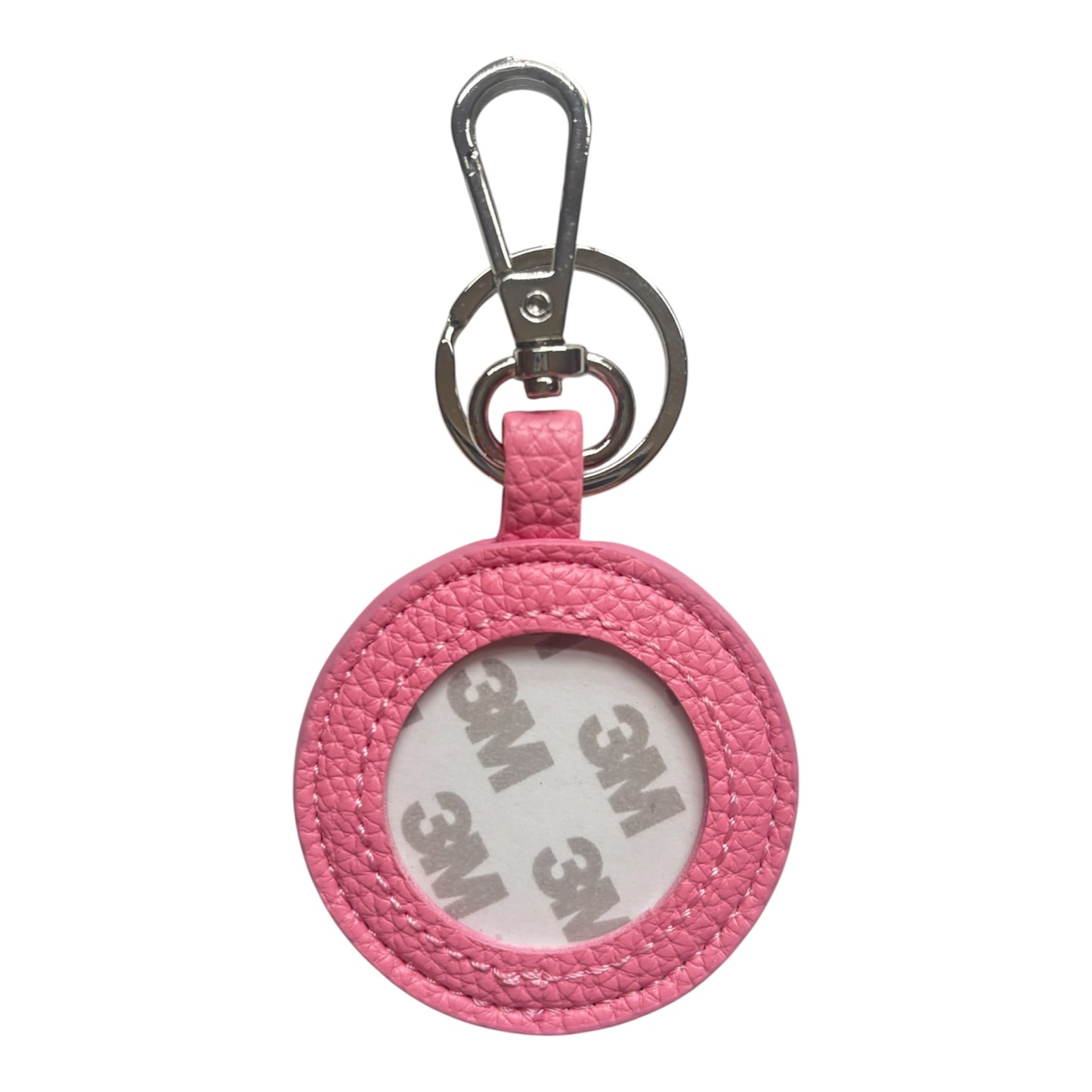 Barbie Pink Pebbled Self Finishing Round Key Fob