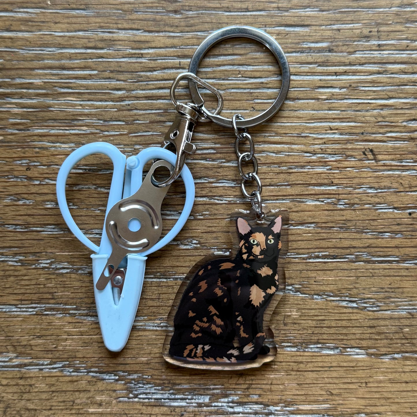 Tortoiseshell Cat Notion Keychain