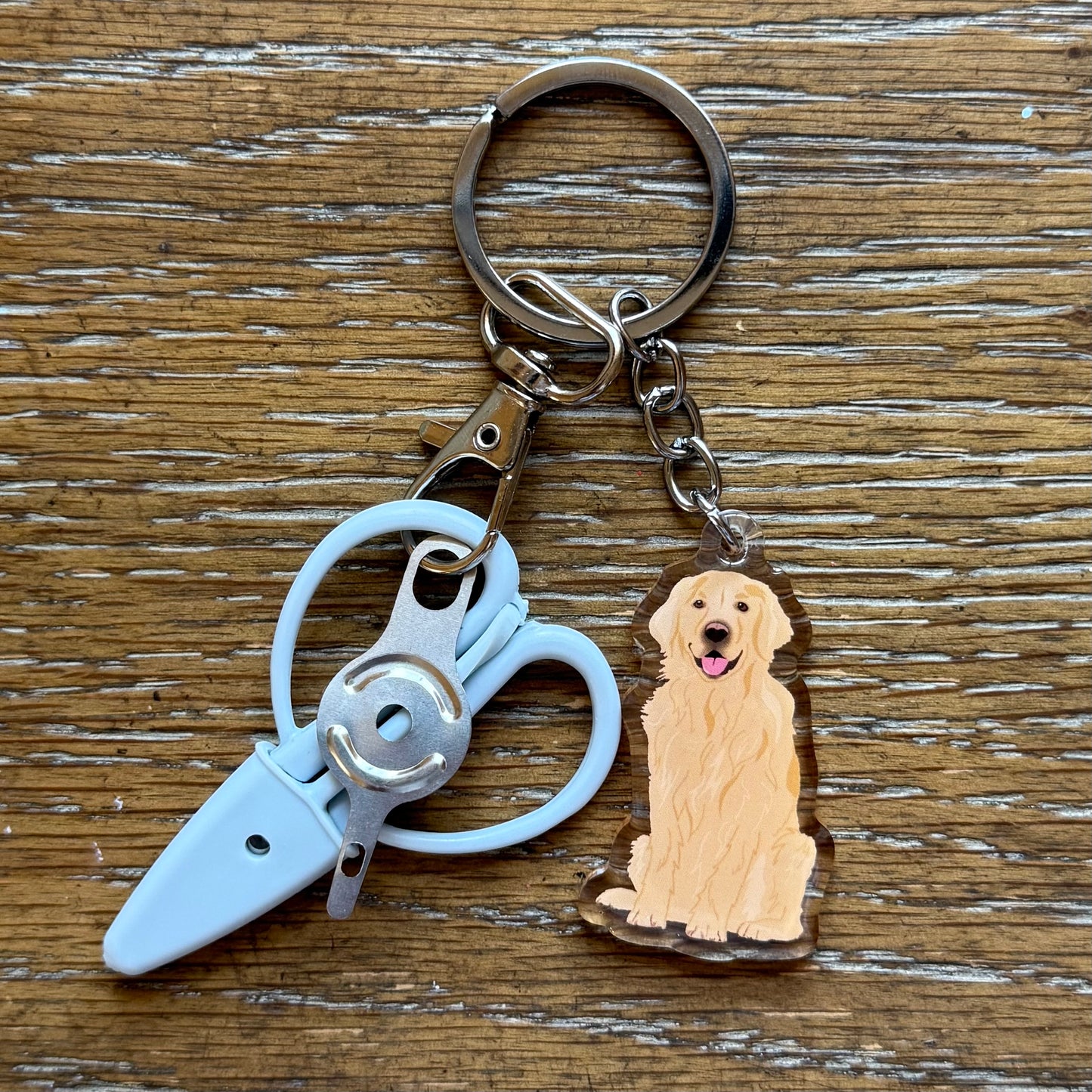 Golden Retriever Notion Keychain