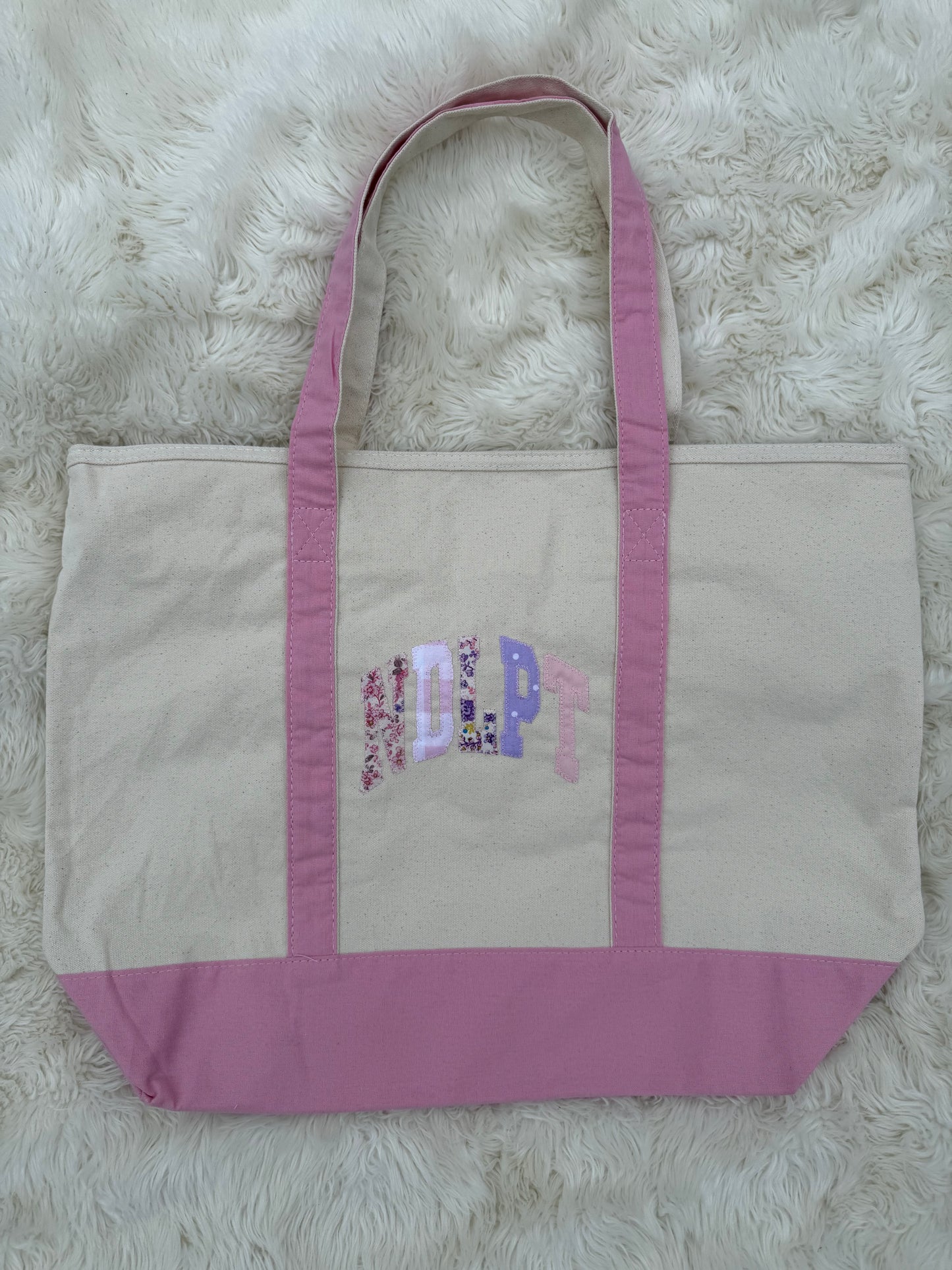 NDLPT Appliqué Zip Top Tote Bag