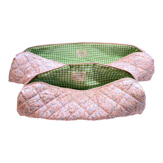 Pink Floral Roll-It-Up Bag