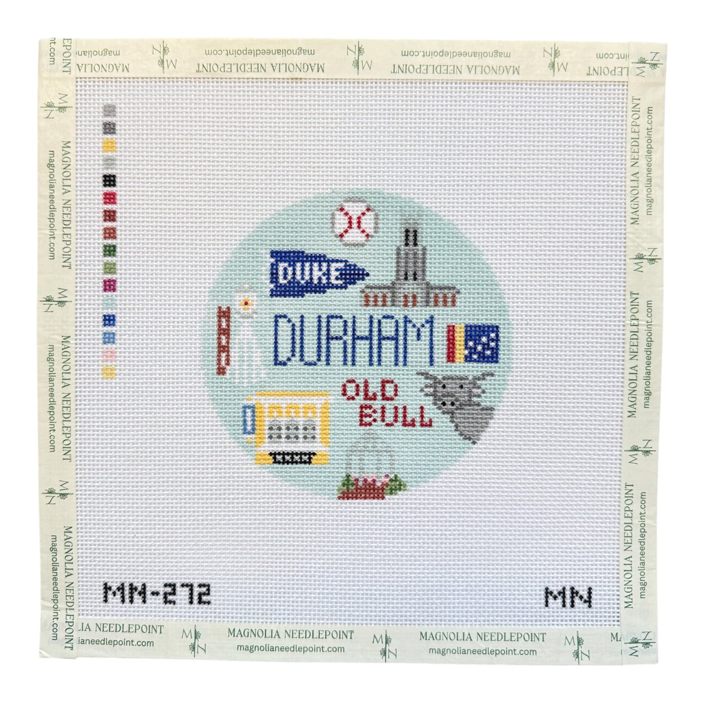 Durham NC Travel Round - Chapel Hill Needlepoint Exclusive