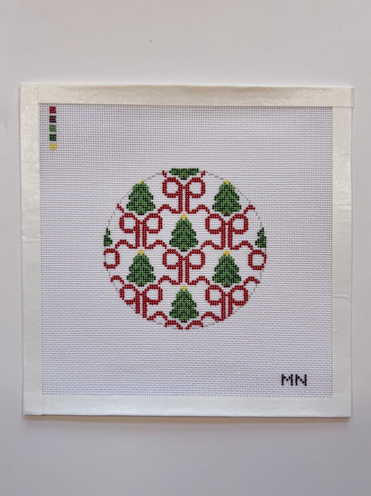 PREORDER: Red Bows & Trees Ornament