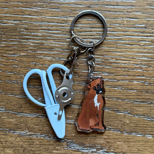 Brown Boxer Notion Keychain