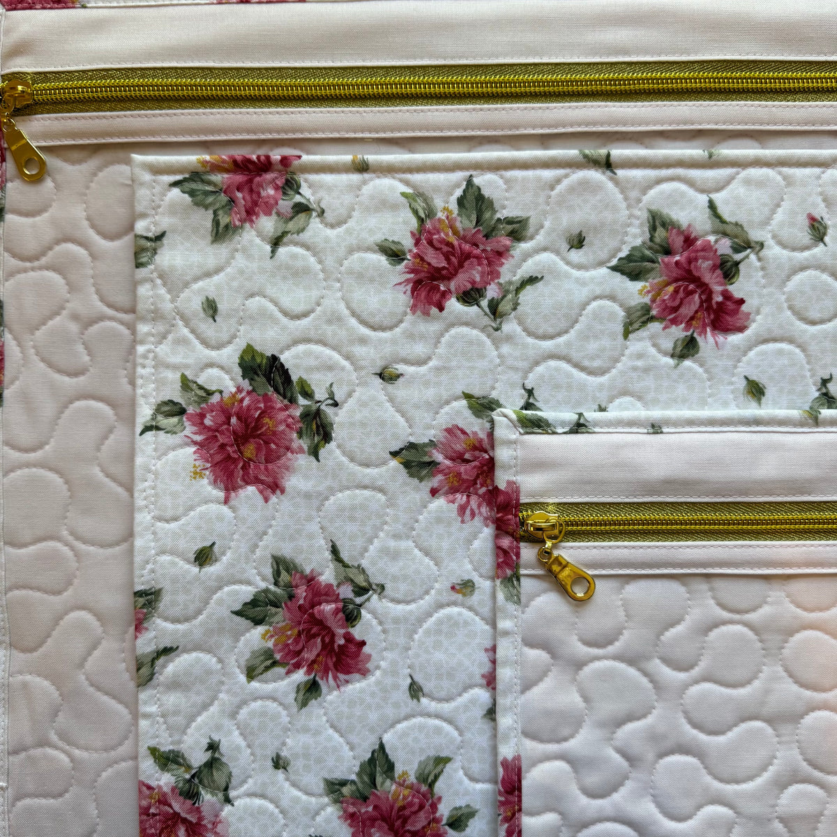 Vintage Peony Project Bag