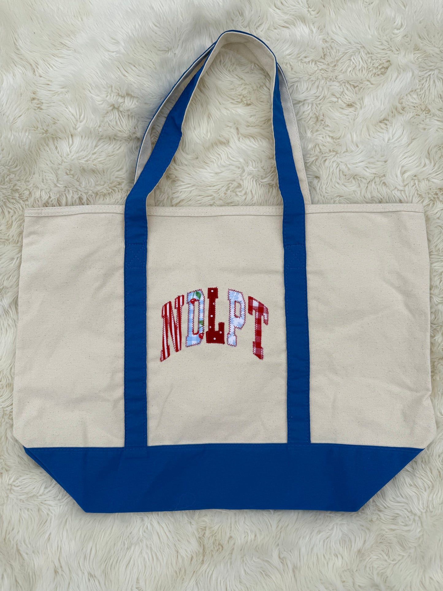 NDLPT Appliqué Zip Top Tote Bag