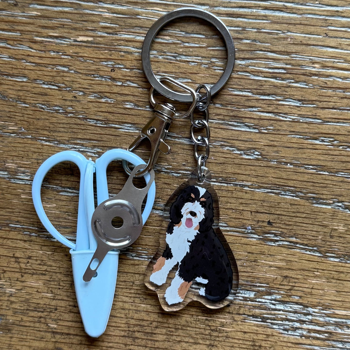 Bernedoodle Notion Keychain