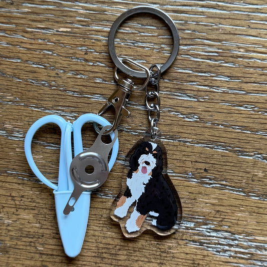 Bernedoodle Notion Keychain