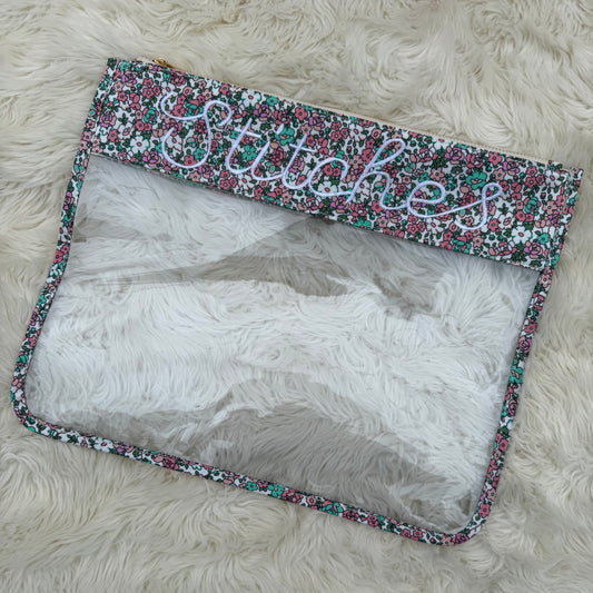 Stitches Floral Project Bag