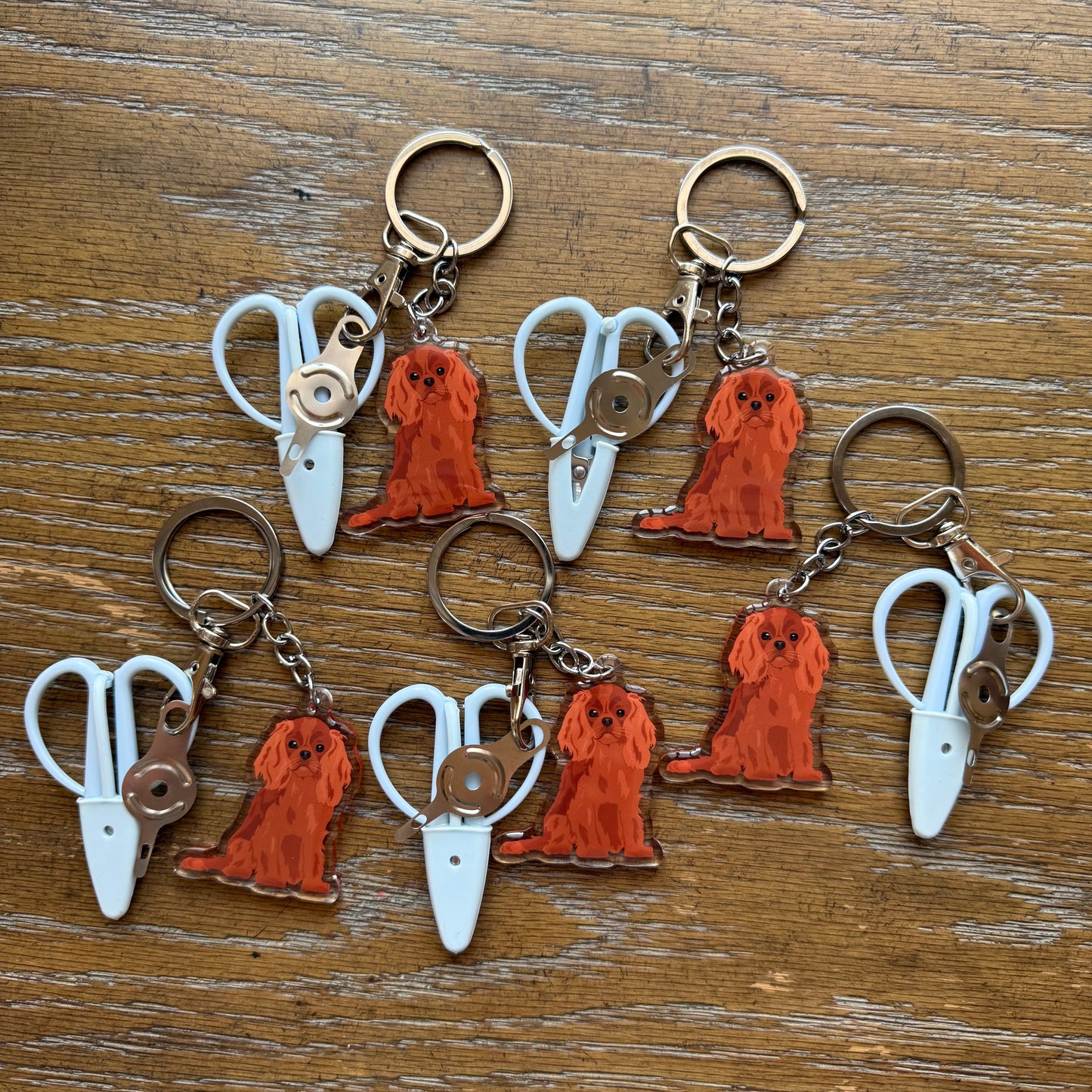 Ruby Red Cavalier King Charles Spaniel Notion Keychain