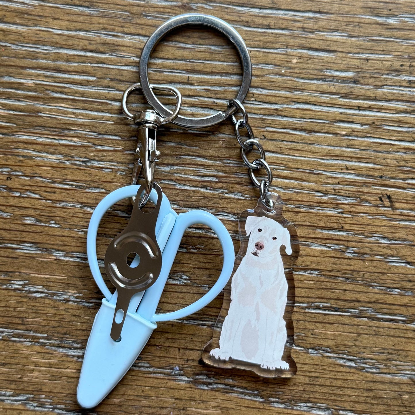 White Lab Labrador Retriever Notion Keychain