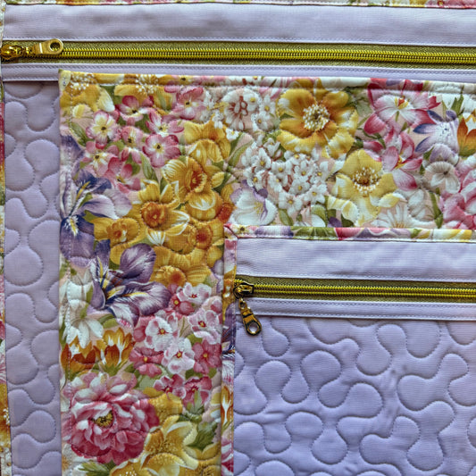 Lilac Vintage Floral Project Bag