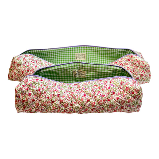 Purple & Pink Floral Roll-It-Up Bag