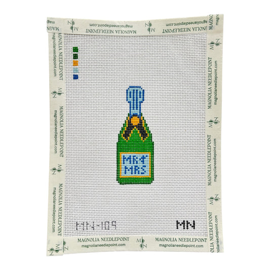 Mr & Mrs Mini Champagne Bottle Blue Label