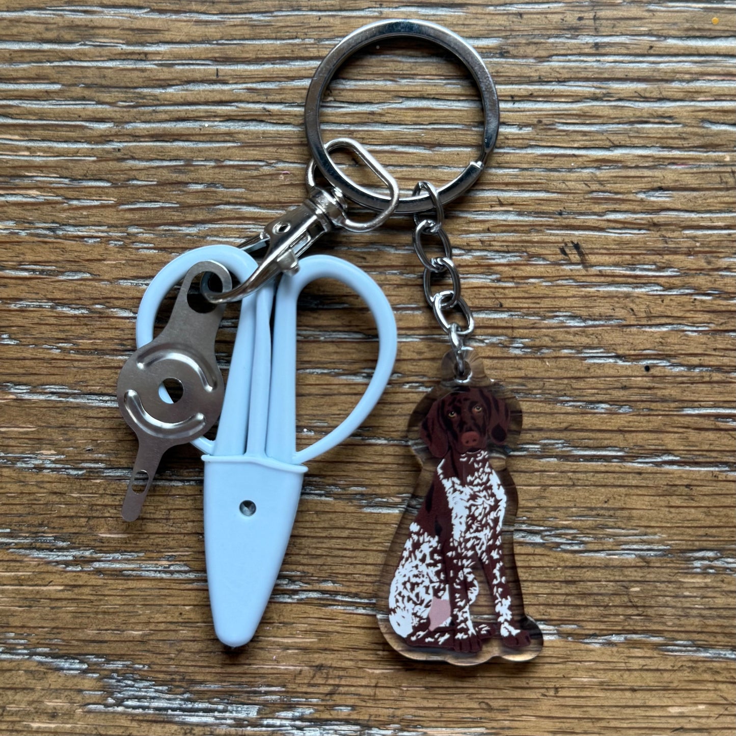 Brown German Shorthaired Pointer GSP Notion Keychain