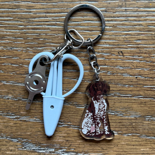 Brown German Shorthaired Pointer GSP Notion Keychain