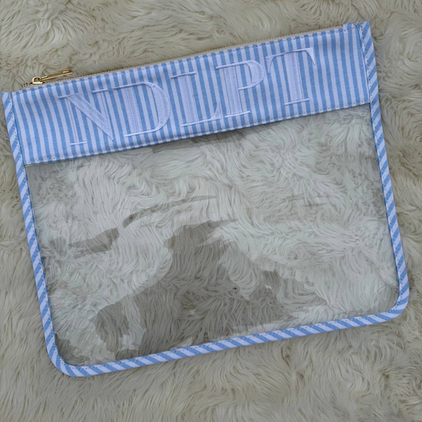 NDLPT Blue & White Striped Project Bag