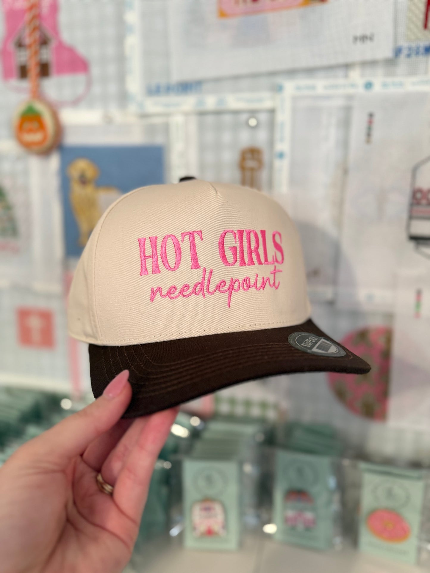 Hot Girls Needlepoint Trucker Hat