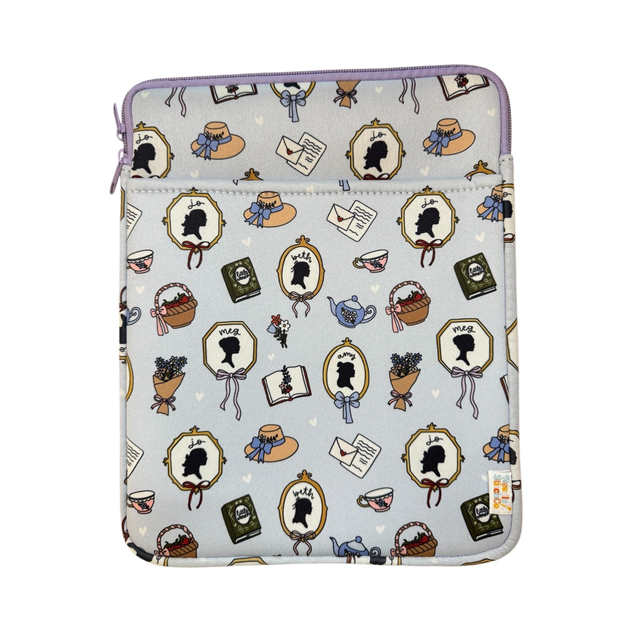 Little Women Motif Neoprene Top-Zip Project Bag