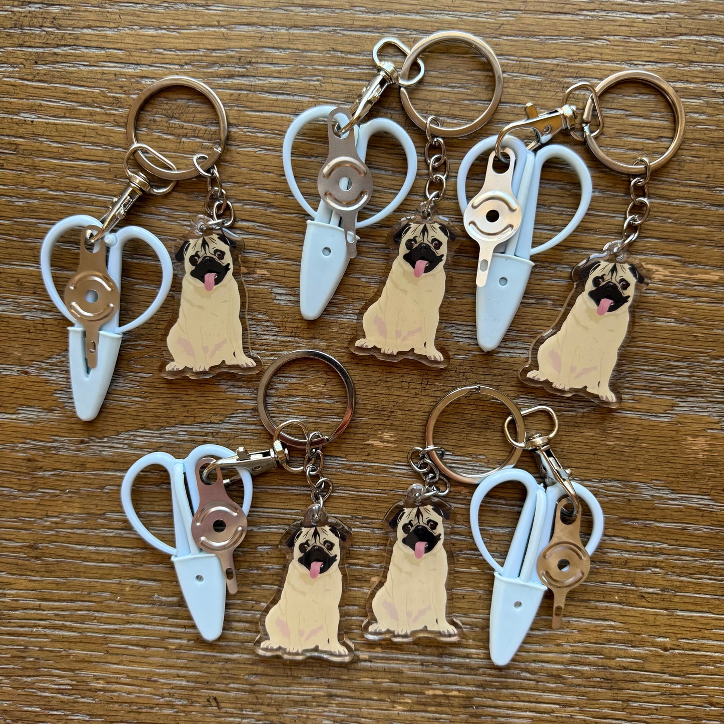Pug Fawn Notion Keychain