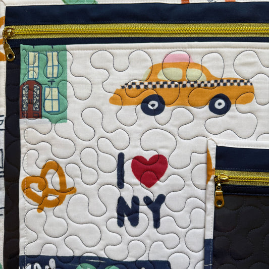 NYC New York Navy Blue Lining Project Bag