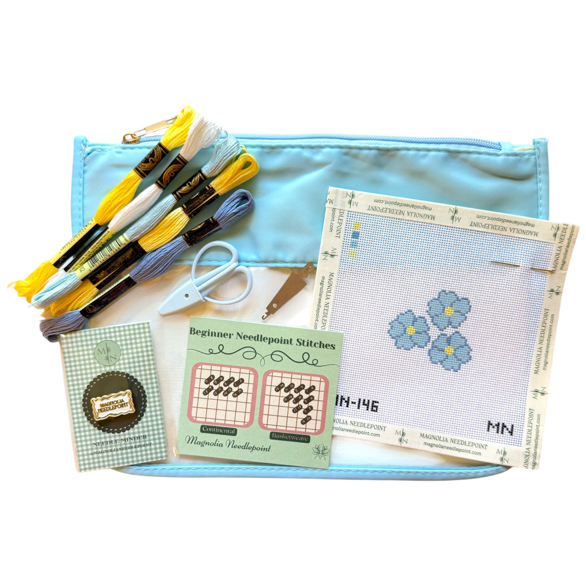 Forget-Me-Not Flower Needlepoint Kit
