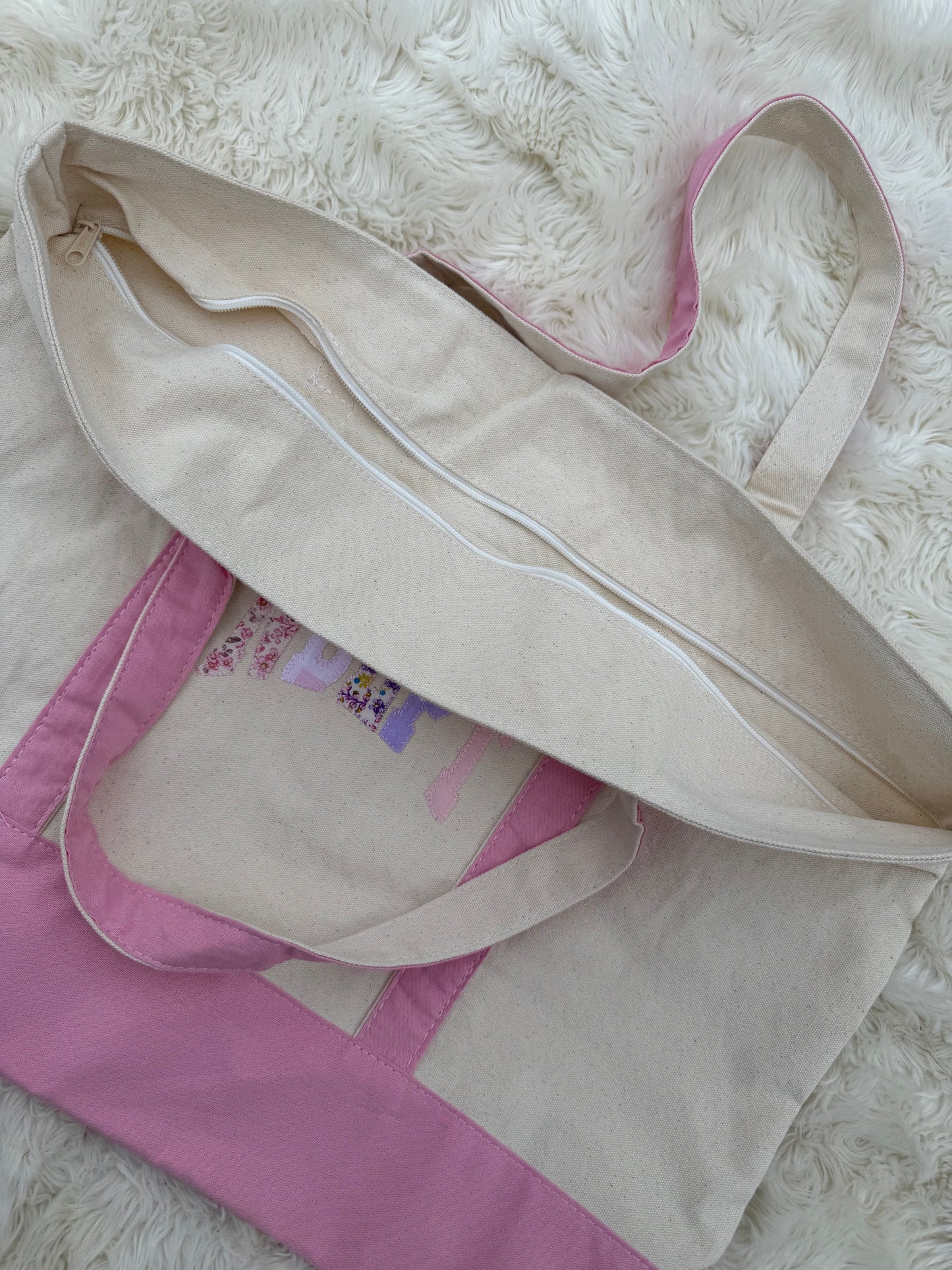 NDLPT Appliqué Zip Top Tote Bag