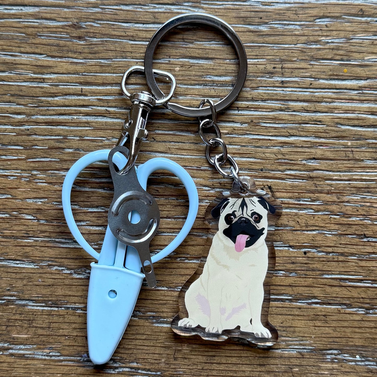 Pug Fawn Notion Keychain