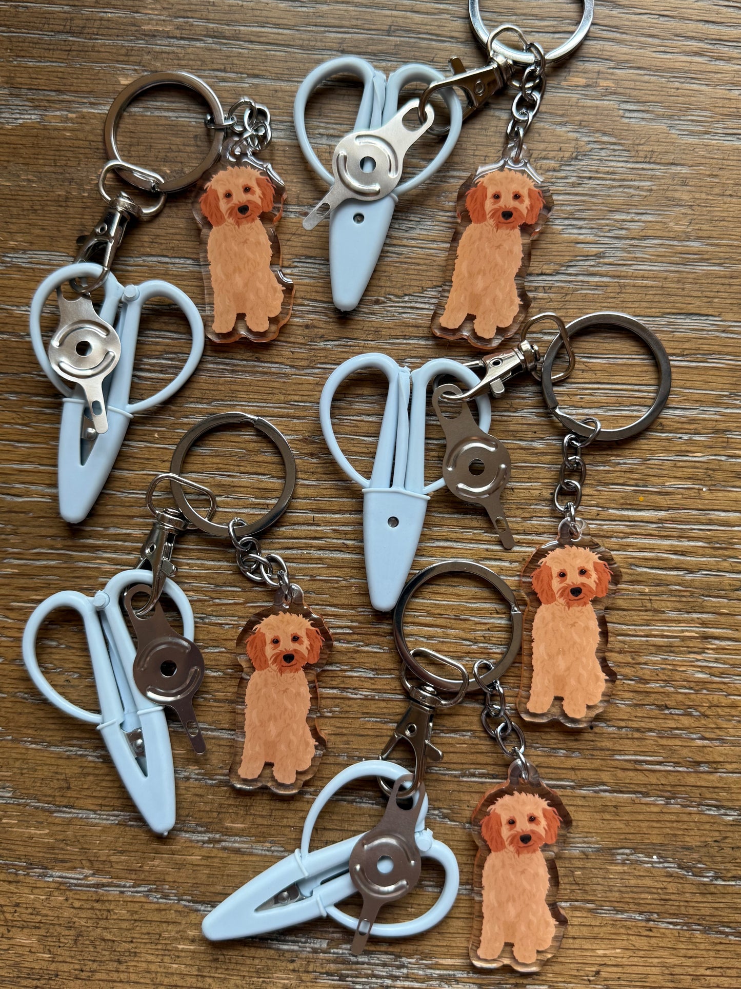Blonde Cavapoo / Cockapoo / Mini Doodle Notion Keychain