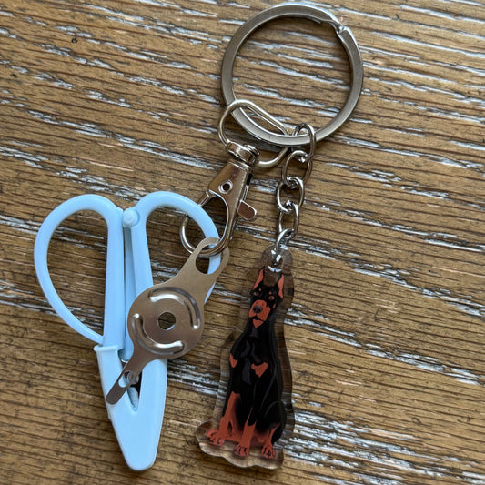 Doberman Notion Keychain