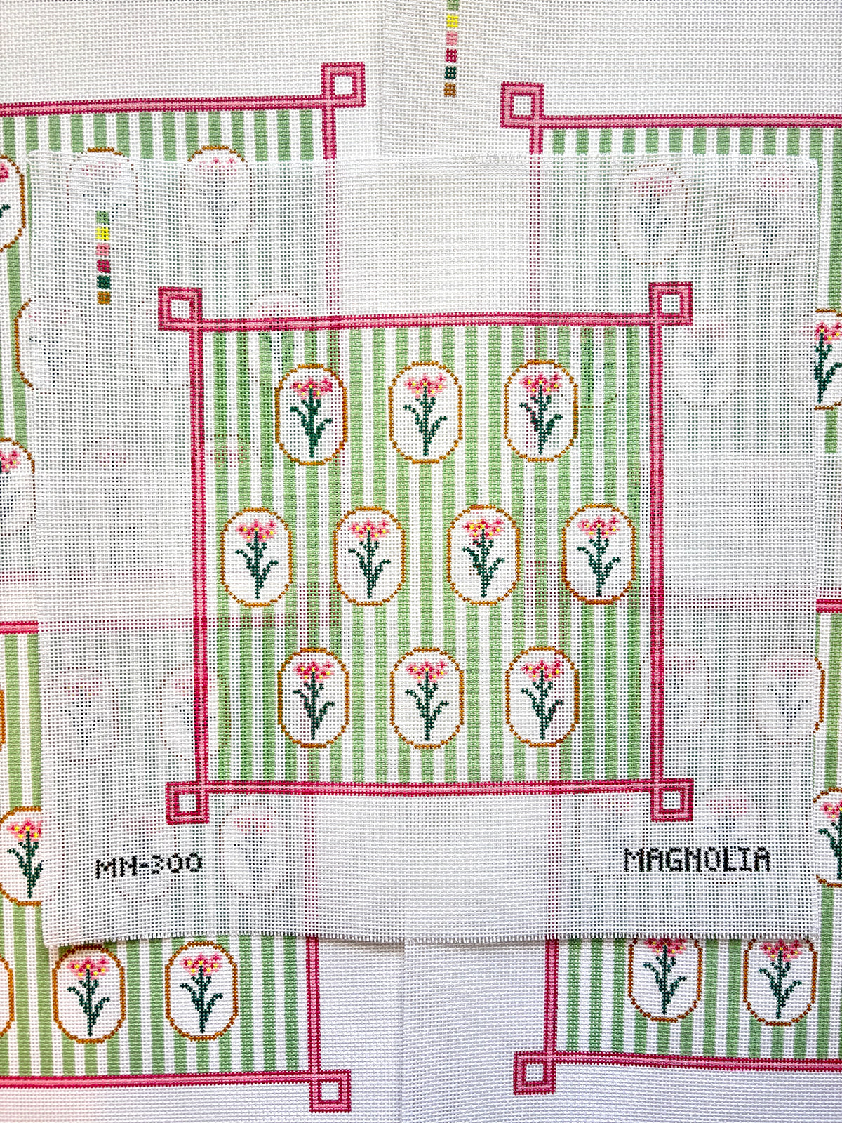 Cameo Bouquet Stripe Pillow