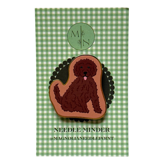 Brown Doodle / Poodle Needle Minder