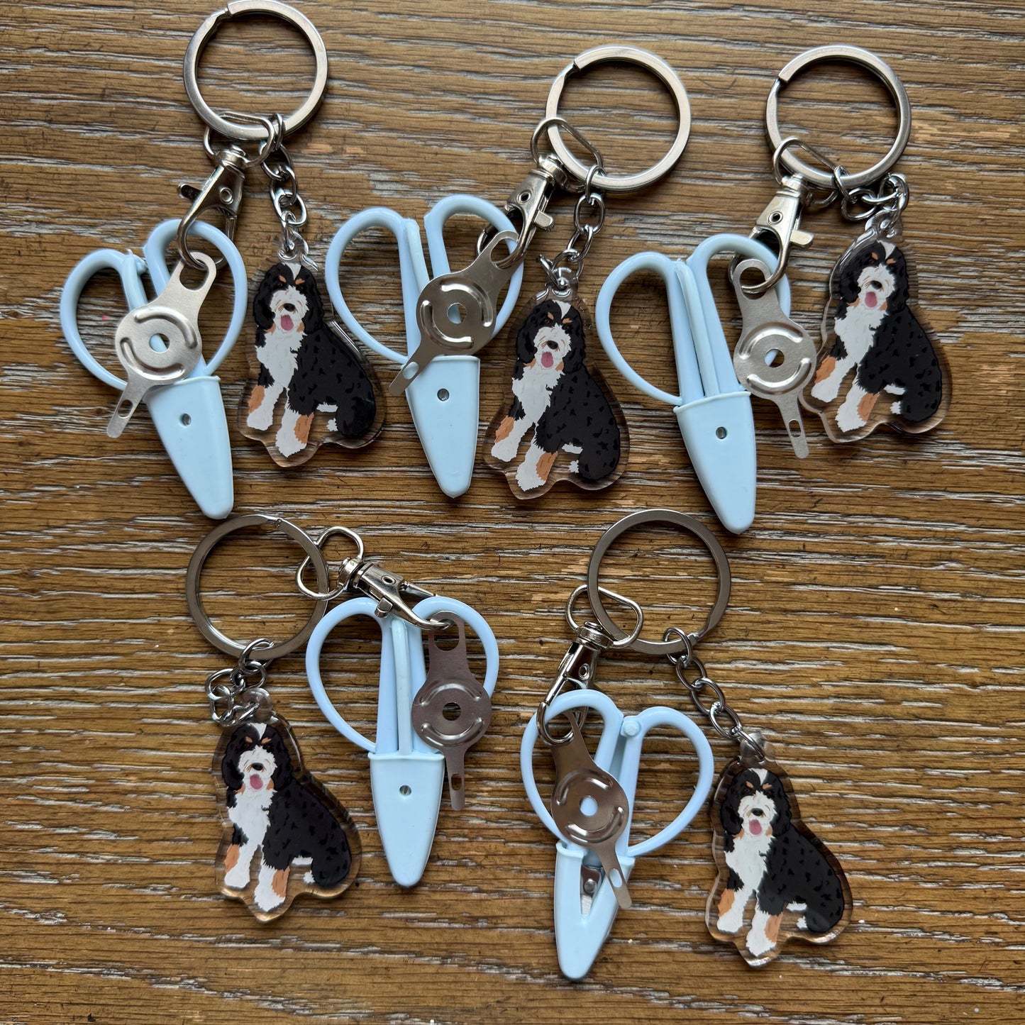Bernedoodle Notion Keychain
