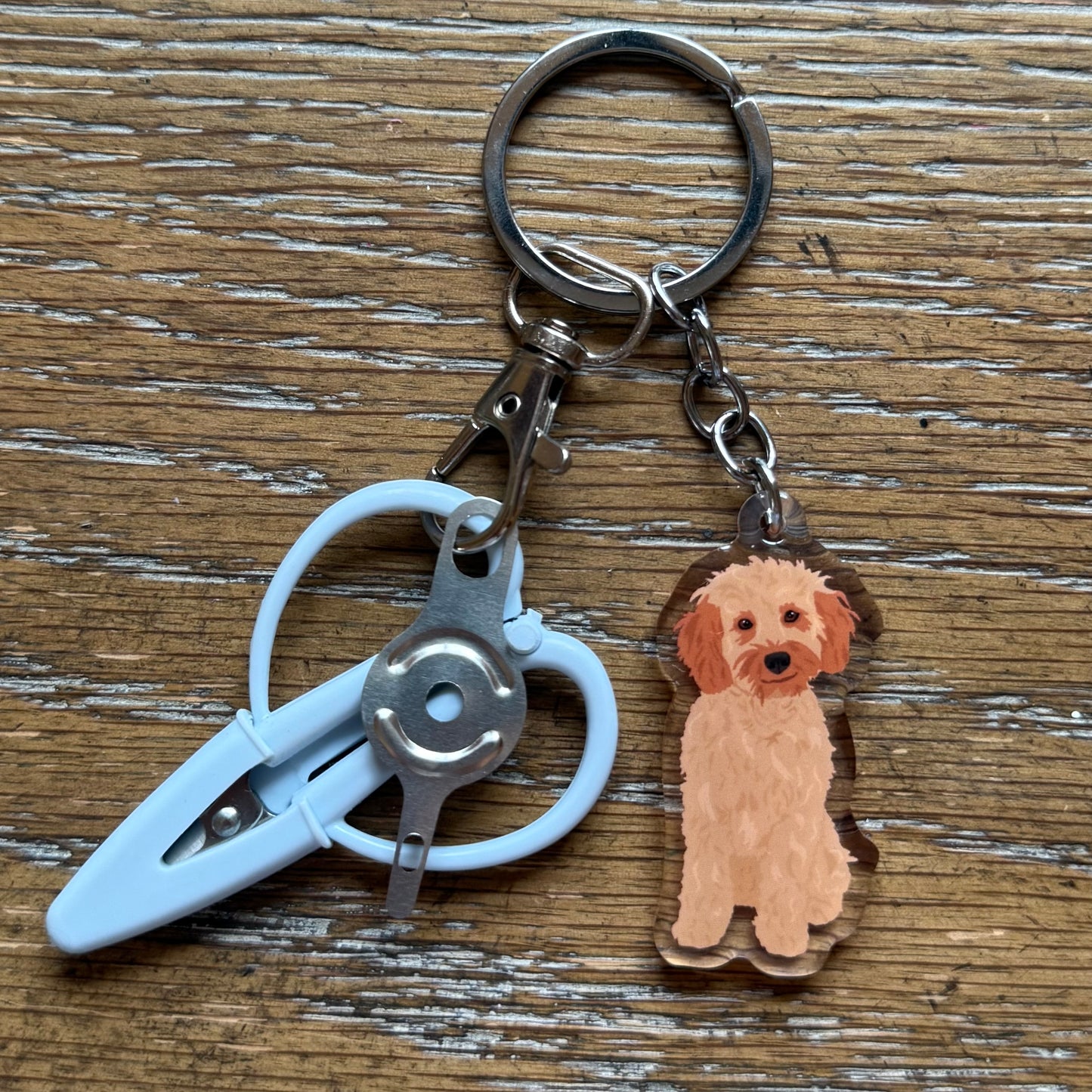 Blonde Cavapoo / Cockapoo / Mini Doodle Notion Keychain