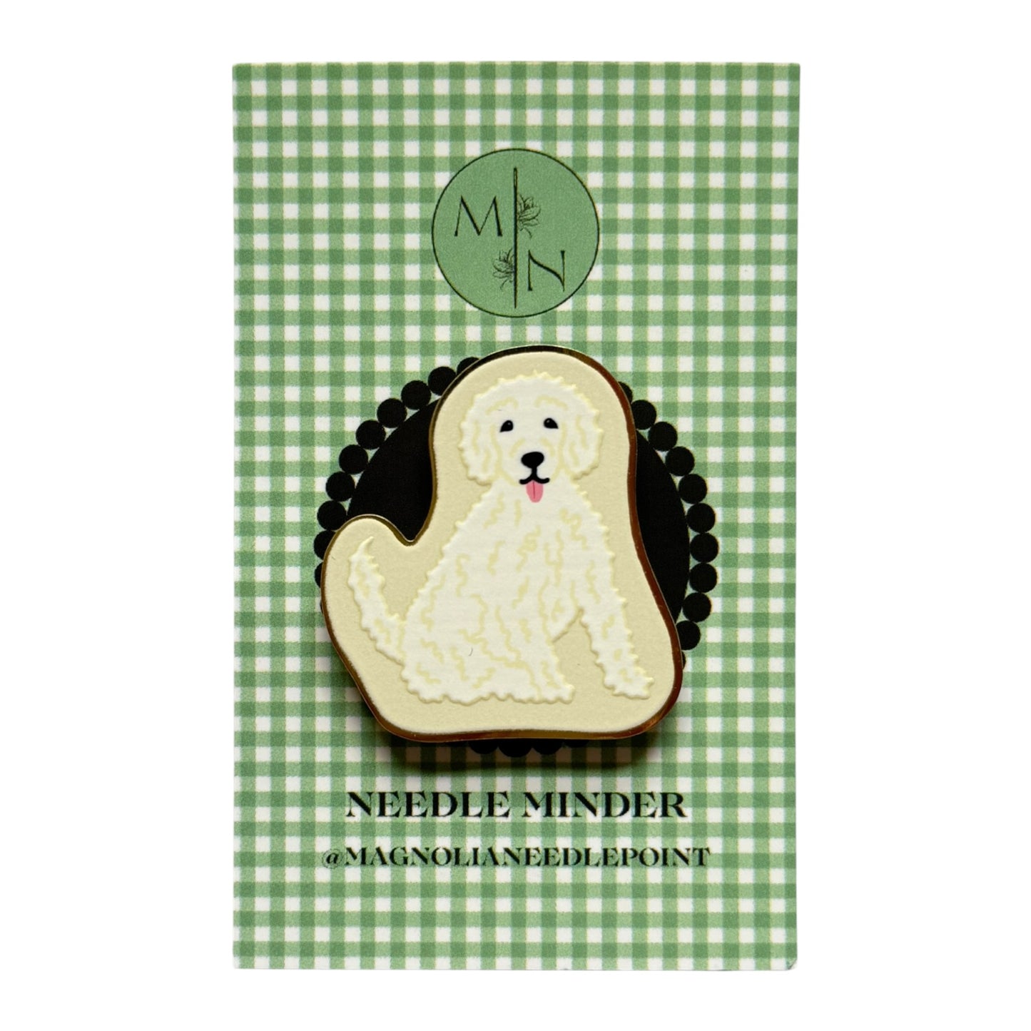 White Cream Doodle / Poodle Needle Minder