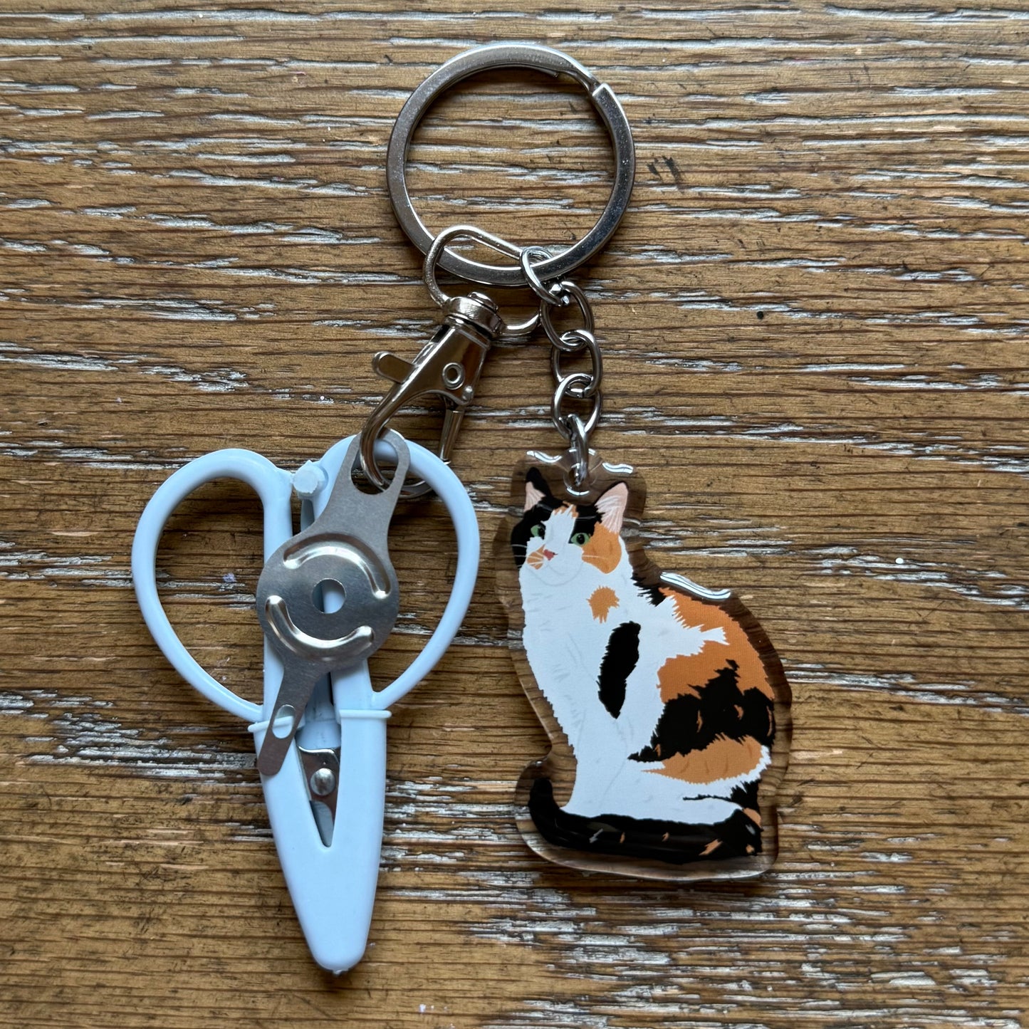 Calico Cat Notion Keychain