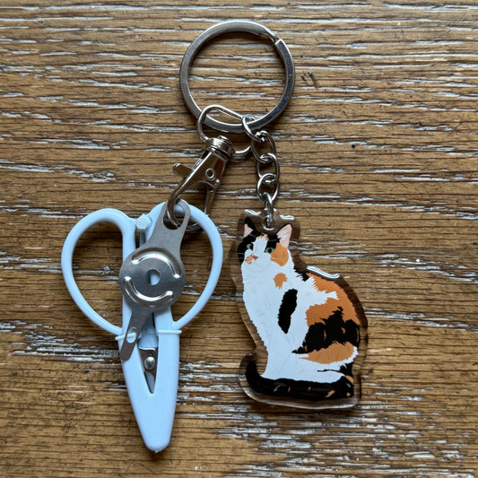 Calico Cat Notion Keychain