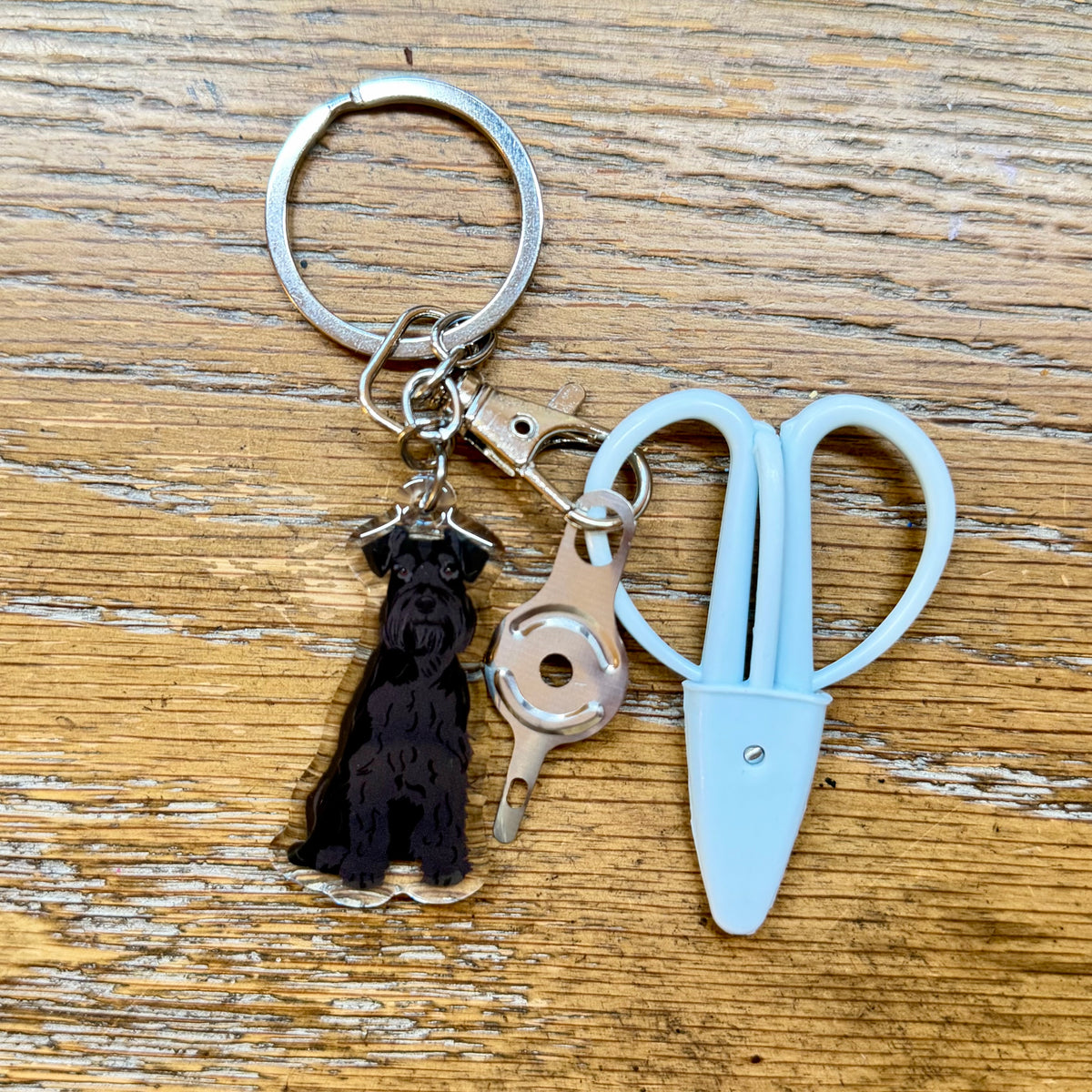 Black Schnauzer Notion Keychain