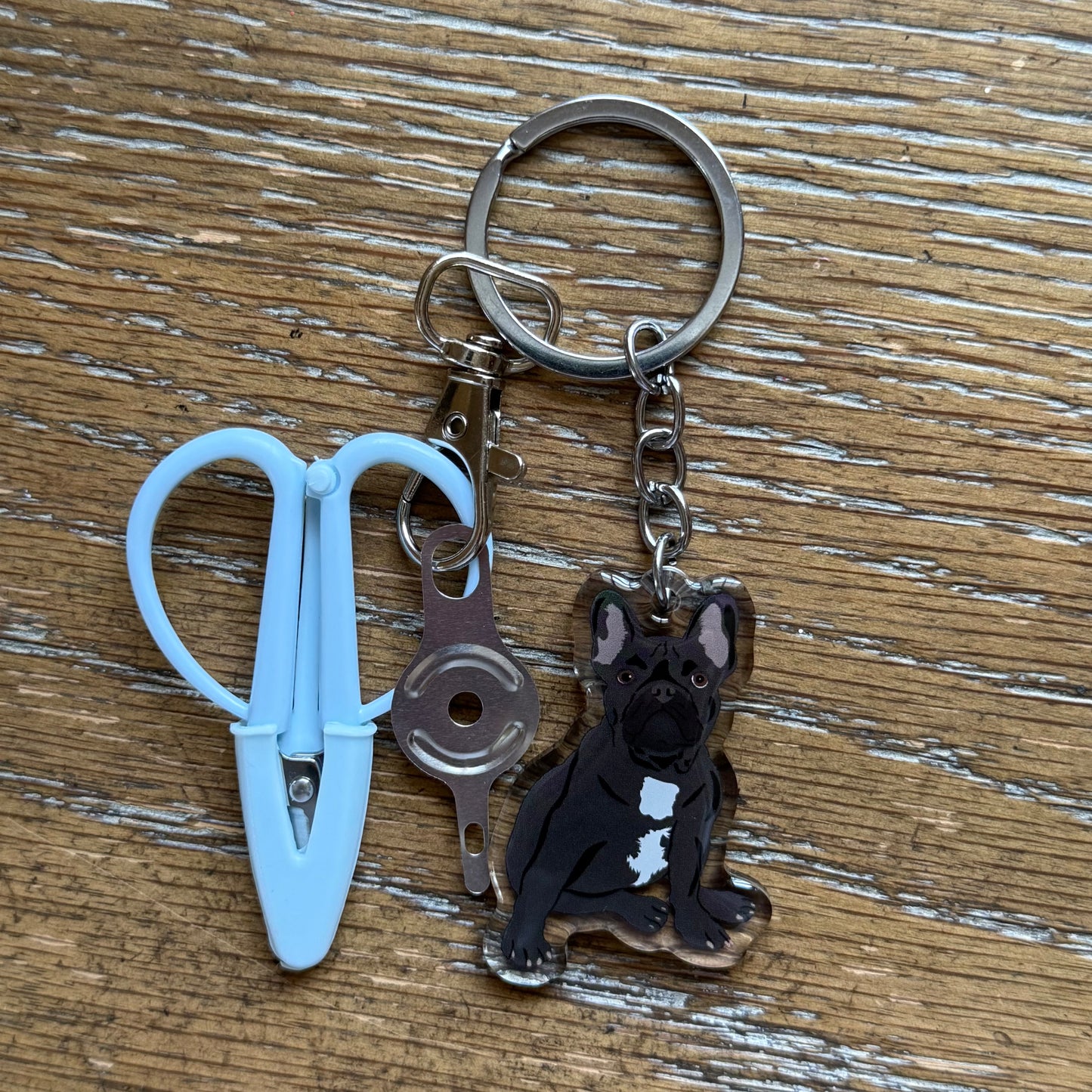 Frenchie Black Notion Keychain