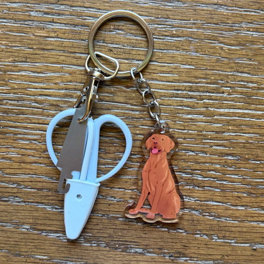 Red Vizsla Notion Keychain