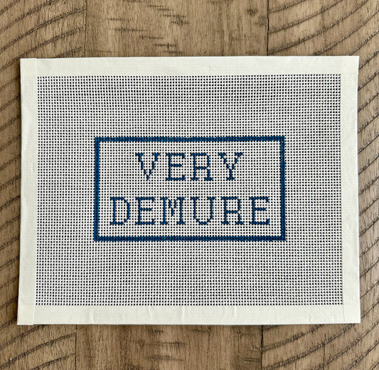 Very Demure Needlepoint Canvas Hand Painted on 13 Count Mesh