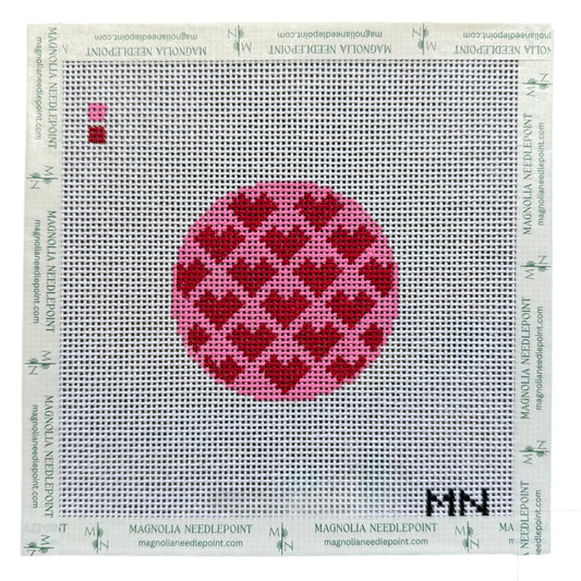 Preorder - Red Hearts on Pink