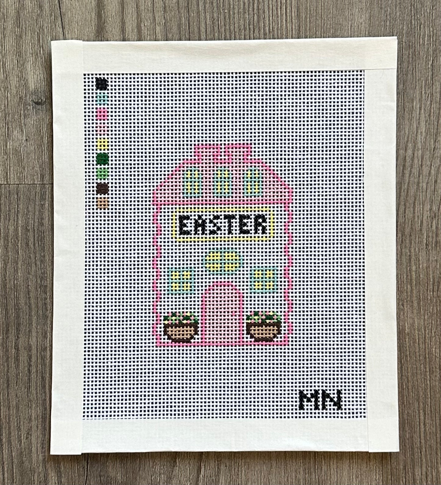 Easter Shaker Village House Needlepoint Canvas