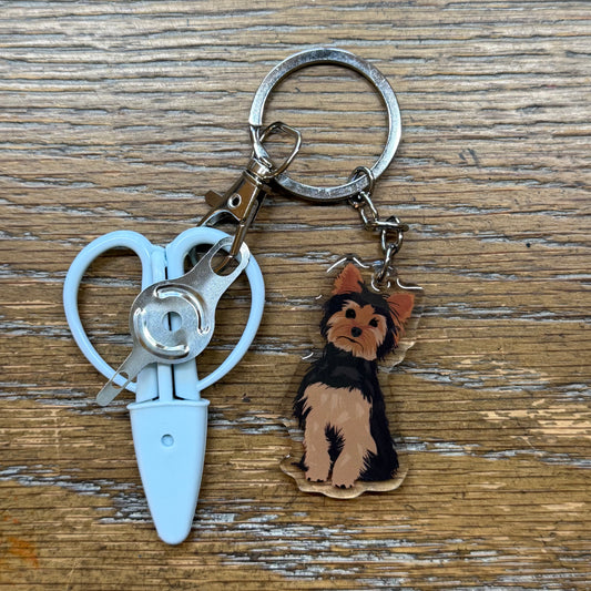 Yorkie Notion Keychain