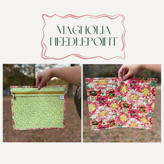 Pink + Green Floral Multi Project Bag
