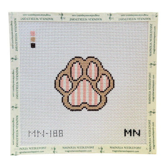 Pink Stripe Paw Canvas