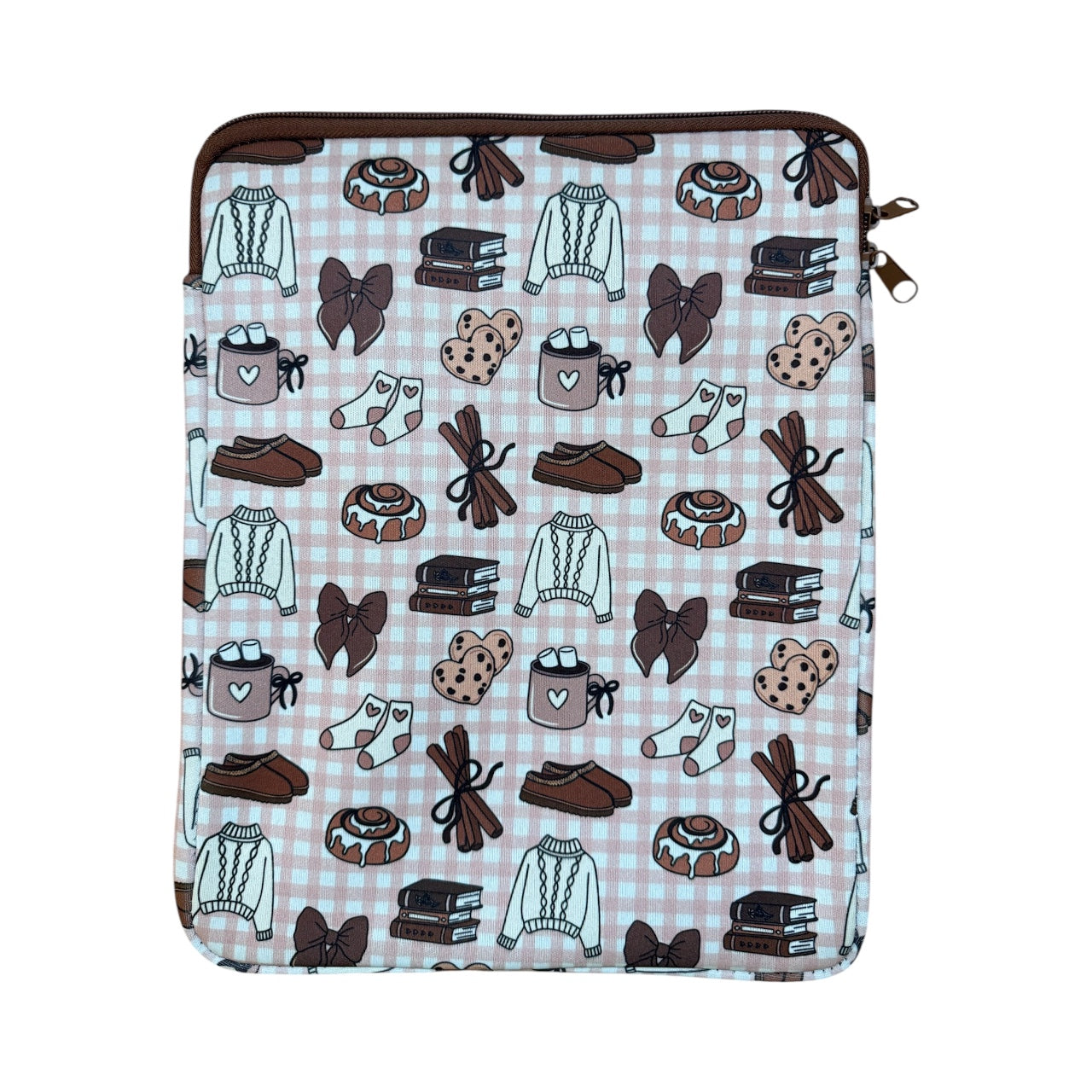 Cozy Girl Motif Neoprene Top-Zip Project Bag