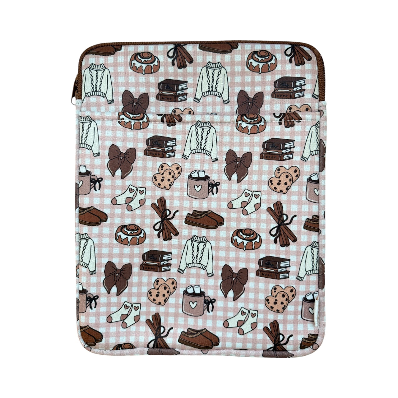 Cozy Girl Motif Neoprene Top-Zip Project Bag