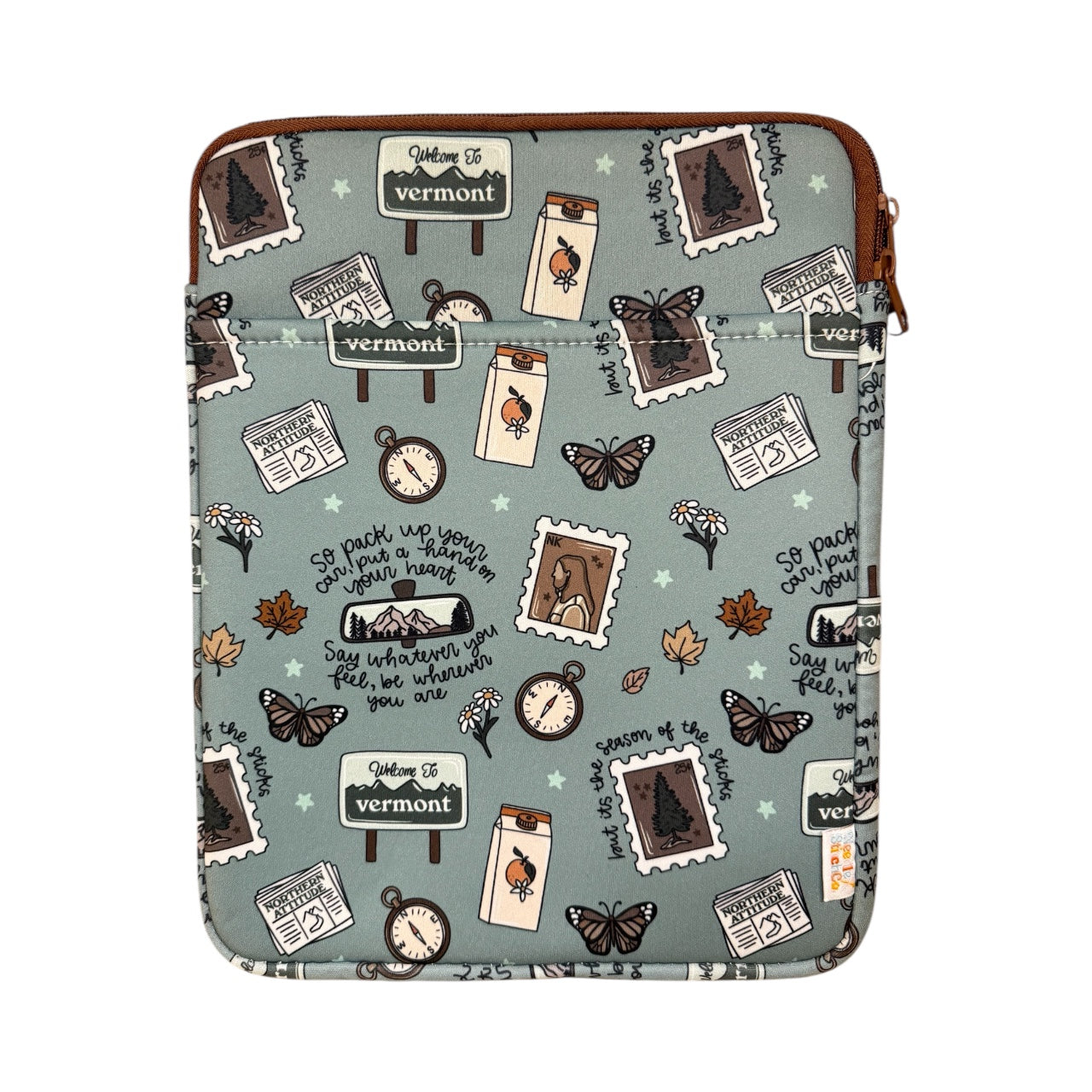 Noah Motif Neoprene Top-Zip Project Bag