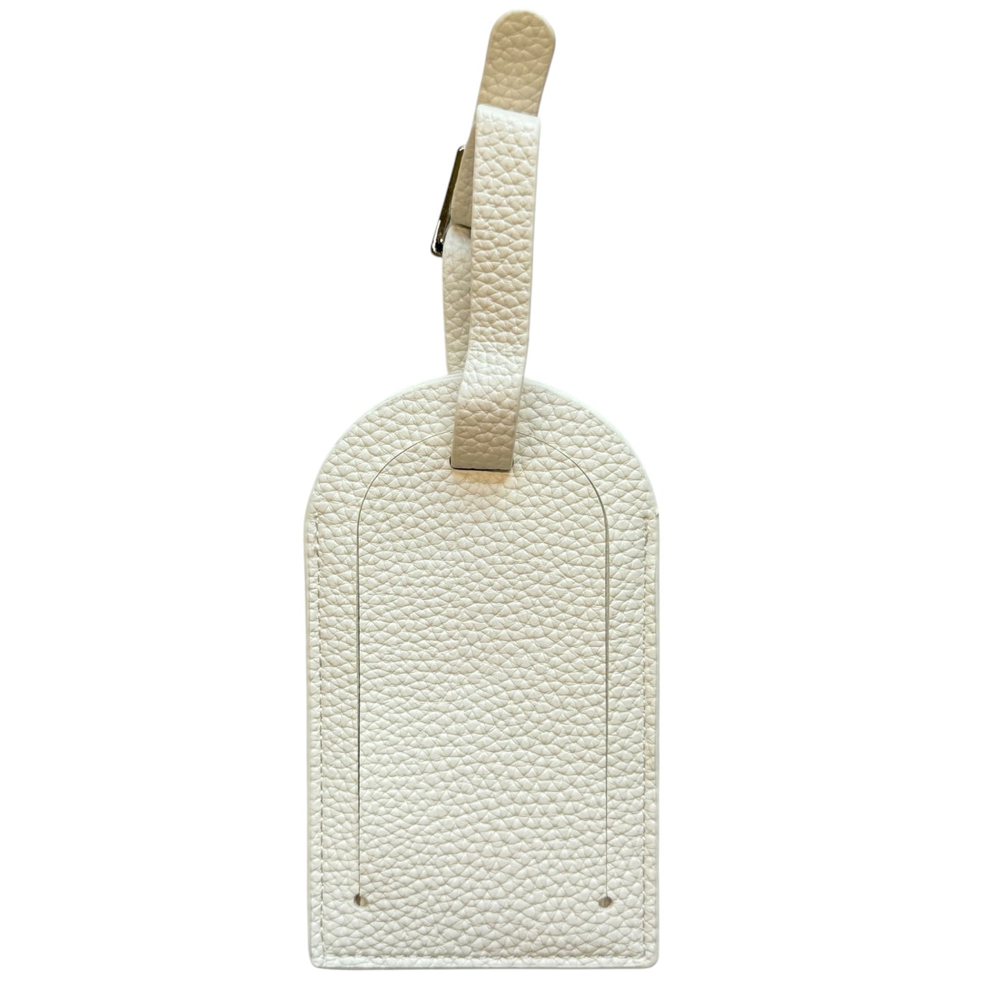 White Pebbled Self Finishing Luggage Tag